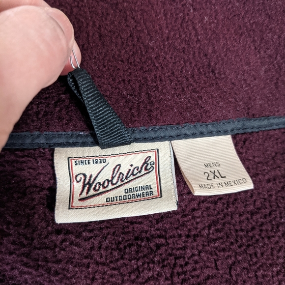Woolrich Maroon Sweater Vest Zipper Closure Women's Size 2X - Picture 8 of 9